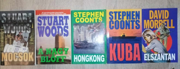 Stuart Woods, Stephen Coonts, David Morrell - I. P. C. Kiad Akci / Kaland irodalmi knyvcsomag (5db) Mocsok / A nagy blff / Hongkong / Kuba / Elszntan