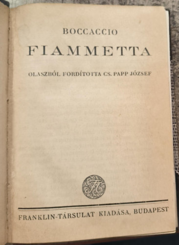 Giovanni Boccaccio - Fiammetta
