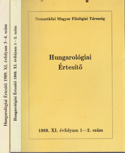 Hungarológiai értesítő 1989/1-4. szám (teljes évfolyam, 2 kötetben)