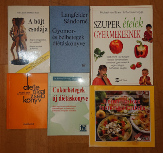 Paul C. s Patricia Bragg - 6 knyv ditrl, bjtrl, egszsges tpllkozsrl: A bjt csodja, Gyomor s blbetegek ditsknyve, Cukorbetegek j ditsknyve, Dietetikai zsebknyv, A blbetegsgek s trendi kezelsk