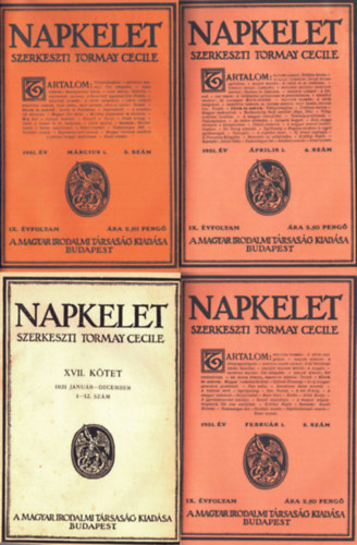 Tormay Cecile (szerk.) - Napkelet 1931. janur-december 1-12 szm egybektve