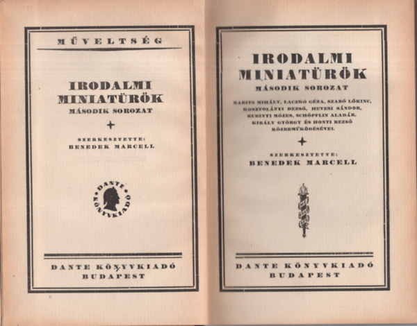Benedek Marcell (szerk.) - Irodalmi miniatrk I.