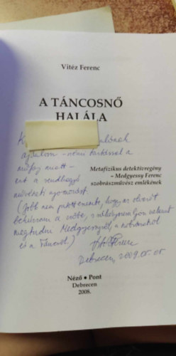 Vitz Ferenc - A tncosn halla - metafizikus detektvregny