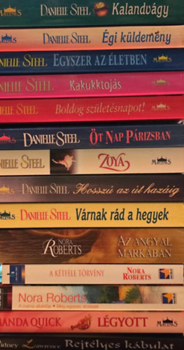 Danielle Steel, Nora Roberts, Amanda Quick, Sindey Lawrence - 14 db romantikus ktet