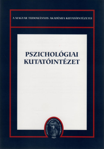 L�szl� J�nos - Pszichol�giai Kutat�int�zet