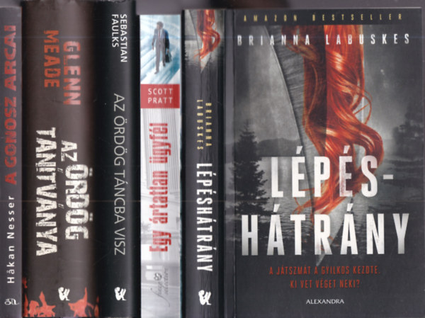 Brianna Labuskes, Scott Pratt, Sebastian Faulks, Glenn Meade, Hakan Nesser - 5 db. krimi (Lépéshátrány + Egy ártatlan ügyfél + Az ördög táncba visz + Az ördög tanítványa + A gonosz arcai)
