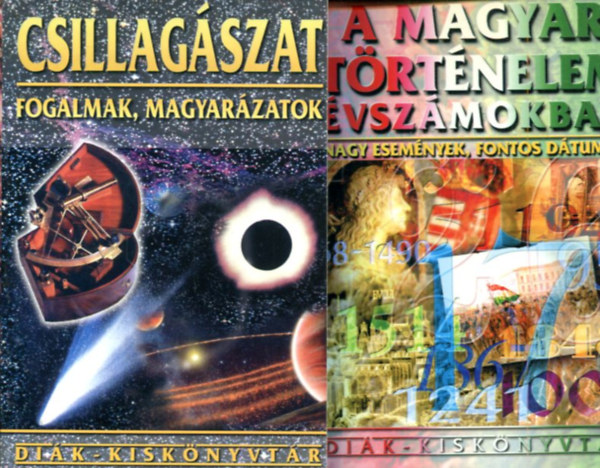 Tbb szerz - 2 db dik kisknyvtr - Csillagszat s A magyar trtnelem vszmokban
