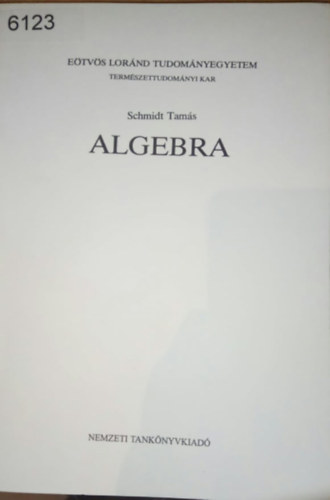 Schmidt Tam�s - Algebra