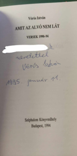 V�r�s Istv�n - Amit az alv� nem l�t (Versek 1990-1994)