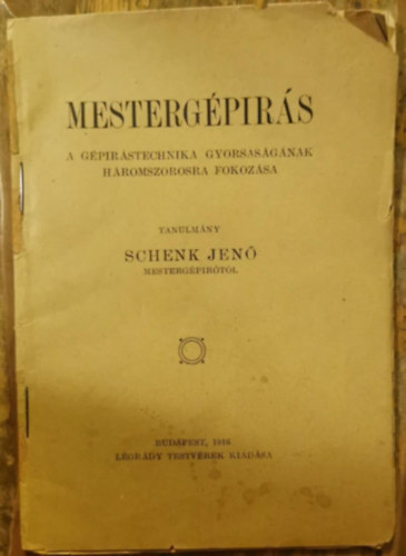 Schenk Jen - Mestergprs a gprstechnika gyorsasgnak hromszorosra fokozsa