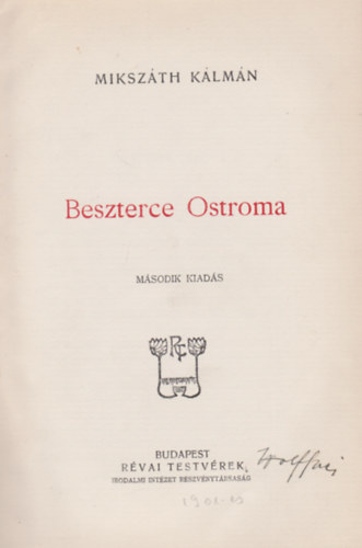 Miksz�th K�lm�n - Beszterce ostroma