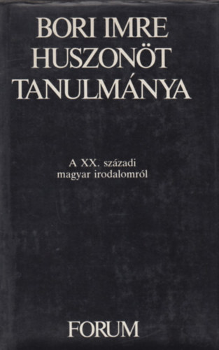 Bori Imre - Bori Imre huszont tanulmnya
