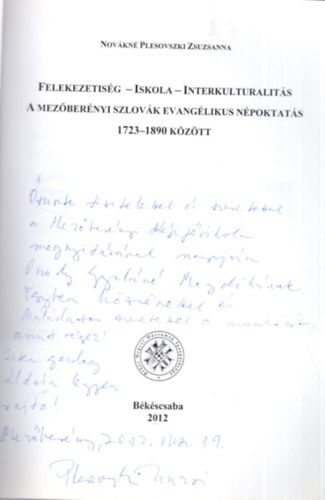 Novkn Plesovszki Zsuzsanna - Felekezetisg - Iskola - Interkulturalits (dediklt)