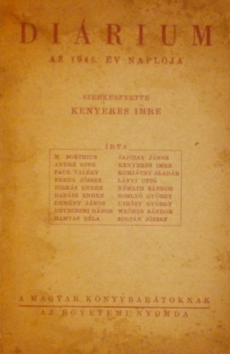 Kenyeres Imre \(szerk.) - Di�rium: Az 1945. �v napl�ja