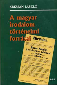 Krizsn Lszl - A magyar irodalom trtnelmi forrsai