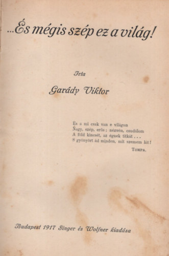 Gardy Viktor - ...s mgis szp ez a vilg!