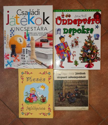 Nagy Mari-Vid�k Istv�n, Jane Bull, Glenn Jim - 4 foglalkoztat� k�nyv az �v 365 napj�ra:  J�t�kok v�zparti n�v�nyekb�l, Mes�s foglalkoztat�, �nnepv�r� �nnepnapokra, Csal�di j�t�kok kincsest�ra
