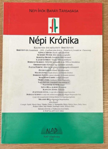 Milassin Bla (fszerk.) - Npi Krnika 2001/4.