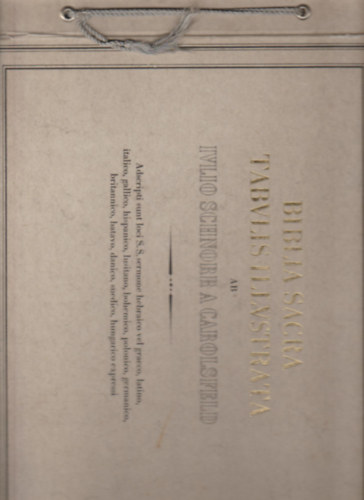 Krolsfeldi Schnorr Gyula - Biblia Sacra Tabulis Illustrata- A szent Biblia dszes kpekben