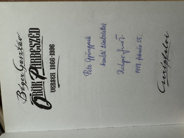 Báger Gusztáv - Örök párbeszéd (versek 1966-1996)