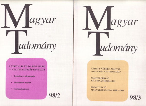Csat va, Enyedi Gyrgy (szerk.) - Magyar Tudomny 98/2 s 98/3. szmok