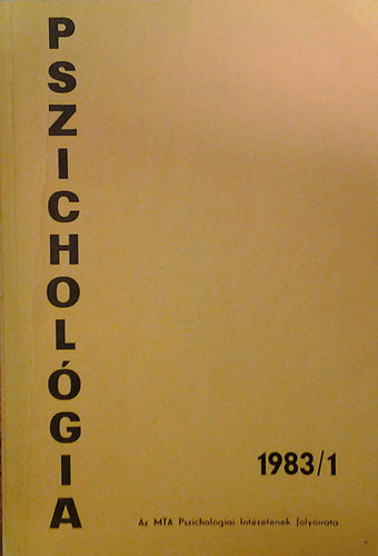 Dancs I.- Englander T.-Garai L. - Pszicholgia 1983/1.