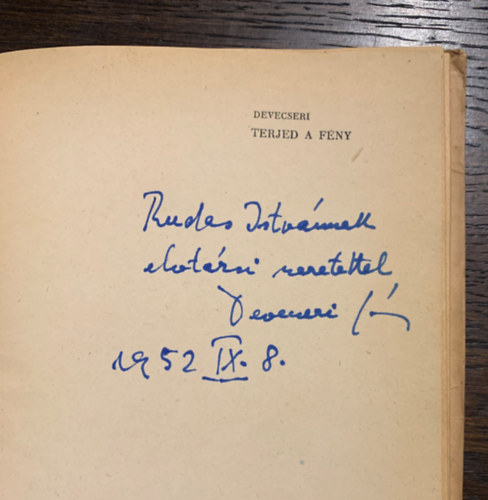 Devecseri G�bor - Terjed a f�ny (I. kiad�s)