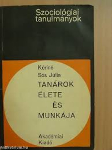 Sós Júlia - tanárok élete és munkája