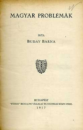 Buday Barna - Magyar probl�m�k