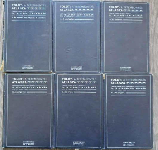 Dr. Toldt Kroly, Dr. Tellyesniczky Klmn - A tetembonts atlasza I-VI.