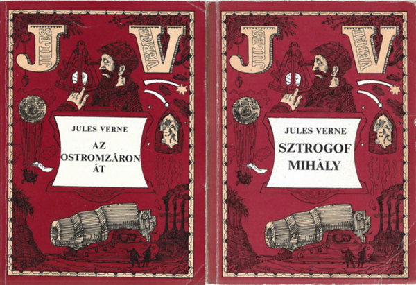 2 db könyv, Az ostromzáron át, Sztrogof Mihály