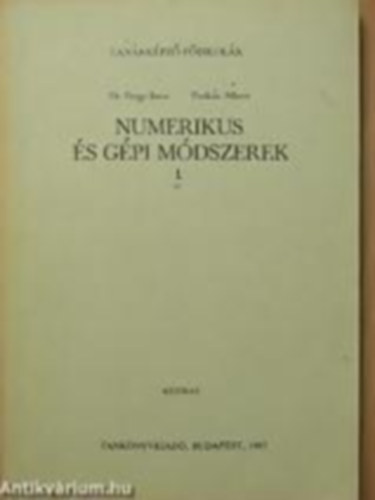 Dr. Perge Imre, Pusks Albert - Numerikus s gpi mdszerek I.