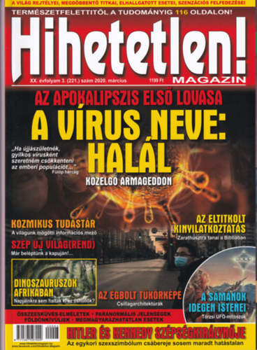 Hihetetlen! magazin XX. vfolyam 3. (221.) szm 2020. mrcius