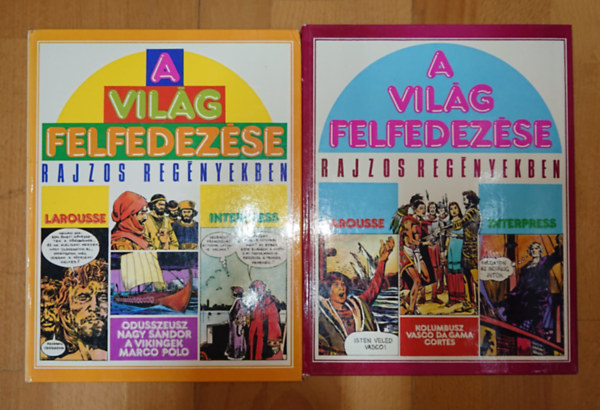 A világ felfedezése rajzos képregényekben című sorozat két kötete: Odüsszeusz, Nagy Sándor, A vikingek, Marco Polo + Kolumbusz, Vasco da Gama, Cortés