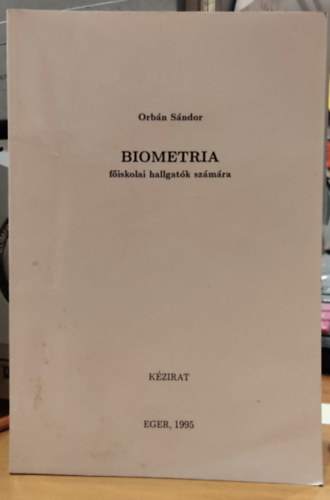Orbn Sndor - Biometria