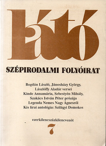 Mark Bla (fszerk.) - Lt - Szpirodalmi folyirat (VI. vf. 7. szm) 1995. julius