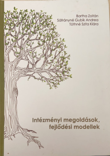 Bartha Zoltn, Sfrnyn Gubik Andrea, Tthn Szita Klra - Intzmnyi megoldsok, fejldsi modellek