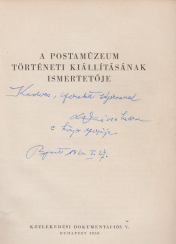 Dr. Vajda Endre - A postamzeum trtneti killtsnak ismertetje
