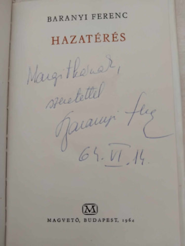 Baranyi Ferenc - Hazat�r�s