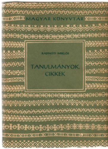 Radn�ti Mikl�s - Tanulm�nyok, cikkek