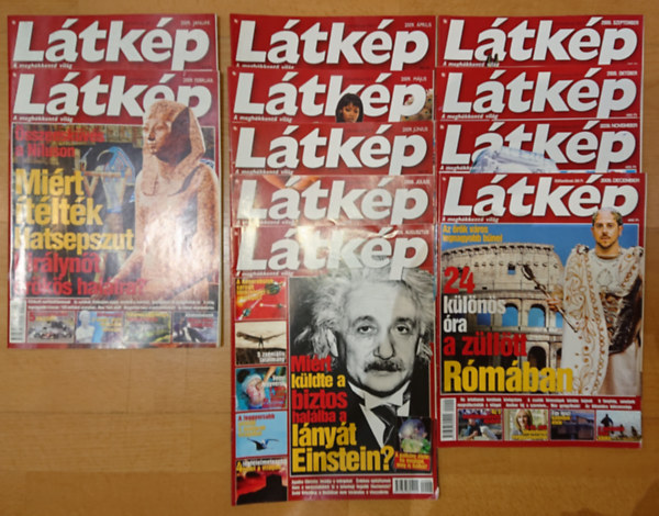 11 db Ltkp magazin 2009-bl: 2009/ janur, februr, prilis, mjus, jnius, jlius, augusztus, szeptember, oktber, november, december (a mrciusi lapszm hinyzik)