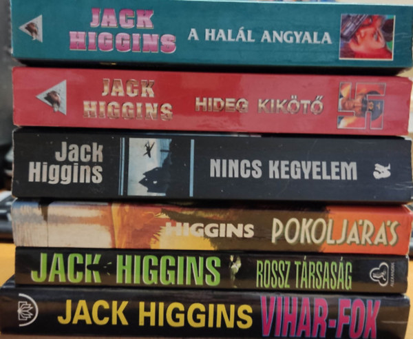 Jack Higgins - 6 ktet Jack Higgins regny (cmek a termklersban, sajt fot)