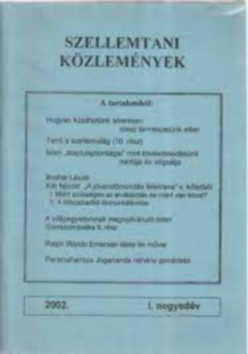 Szellemtani kzlemnyek 2002. II-III-IV. 3 fzet