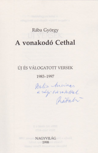 R�ba Gy�rgy - A vonakod� cethal (Dedik�lt)