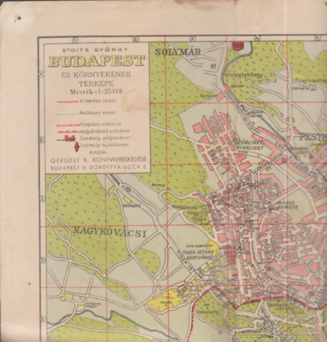 Stoits Gyrgy - Budapest s krnyknek trkpe 1:25.000
