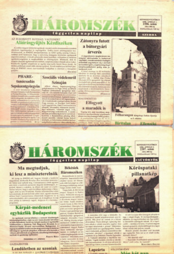 Farkas rpd, Bogdn Lszl, Ferencz Csaba, Sylvester Lajos - Hromszk fggetlen napilap 1998. prilis: 2306., 2307., 2308., 2309., 2310., 2311., 2312., 2313., 2314., 2315., 2316., 2317., 2318., 2319., 2320. szm