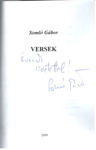 Soml� G�bor - Versek (Dedik�lt)