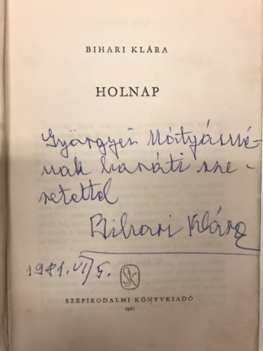 Bihari KL�ra - Holnap