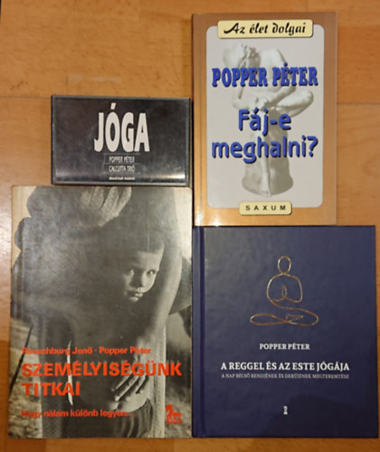 Popper Pter, Ranschburg J.-Popper P. - 3 Popper Pter knyv + ajndk Popper audio kazetta (Jga): Szemlyisgnk titkai, A reggel s az este jgja, Fj-e meghalni + Jga (audio kazetta)