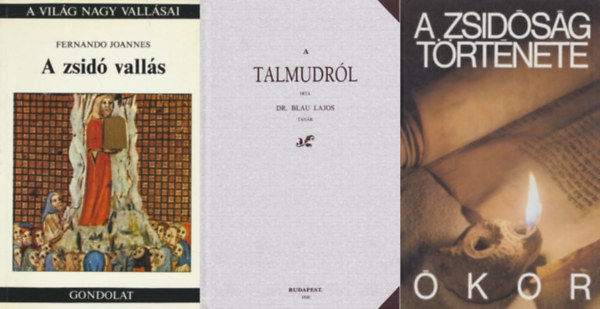 Dr. Blau Lajos, Fernando Joannes, Jacob Allerhand - 3 db knyv a zsidsgrl: A zsidsg trtnete - kor +  A zsid valls + A Talmudrl